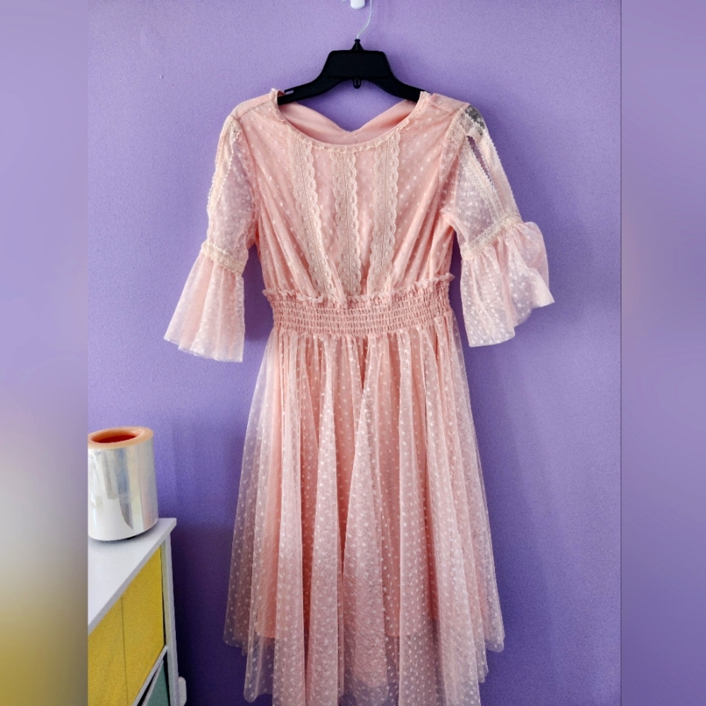 Artka Pink Medium Length Dress